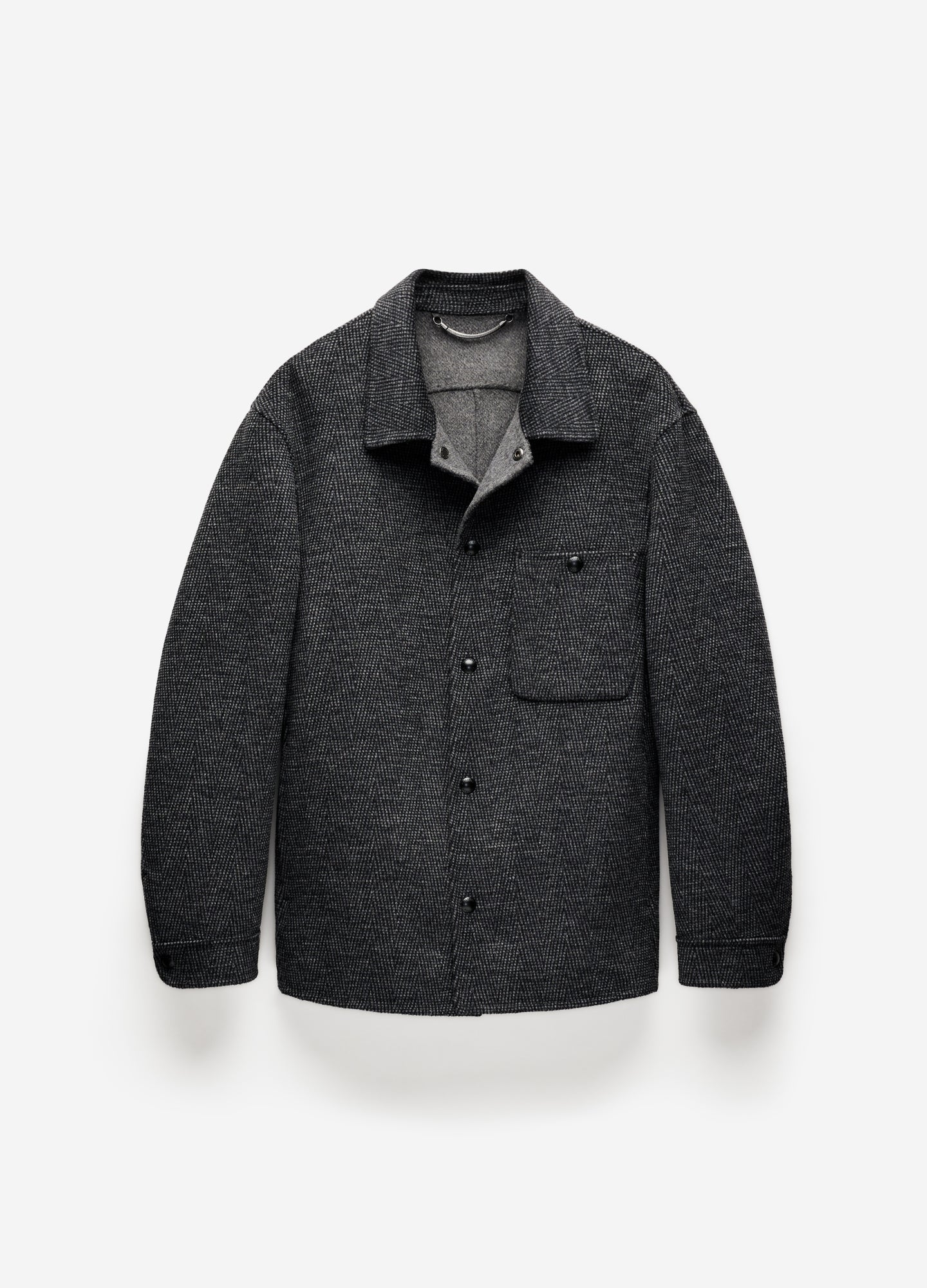 Double Face Shirt Jacket Charcoal