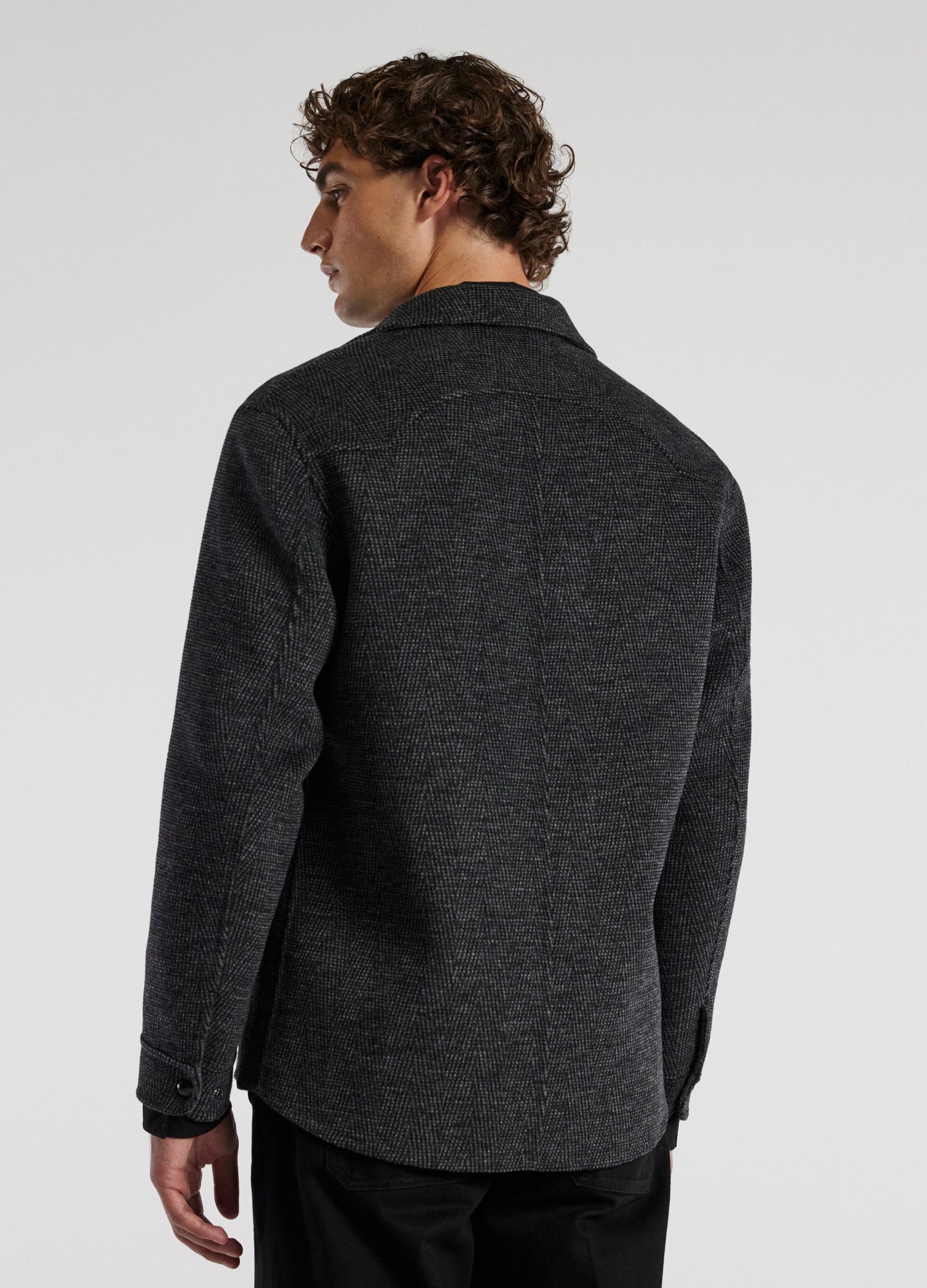 Double Face Shirt Jacket Charcoal