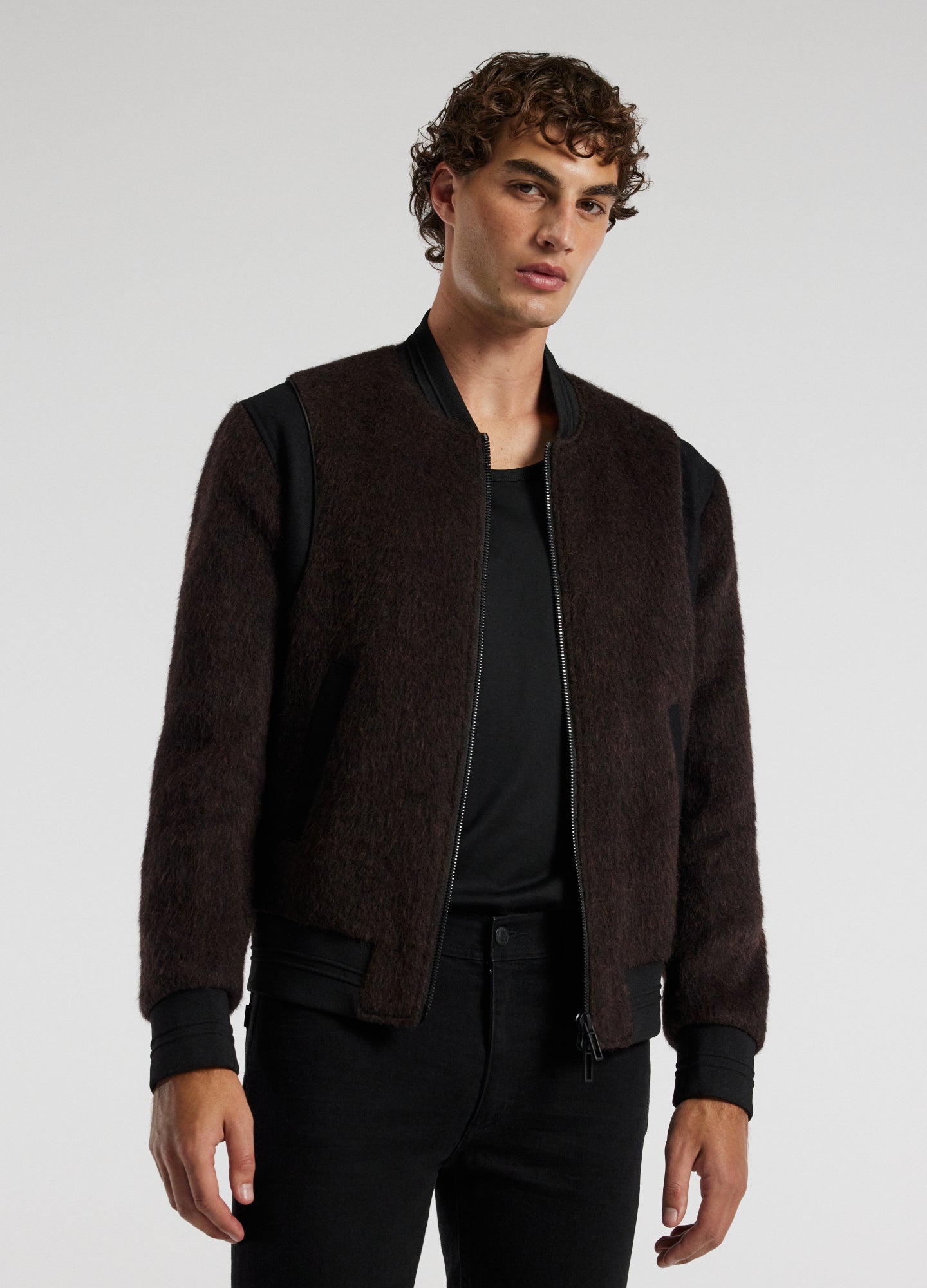 Brushed Varsity Bomber Mahogany