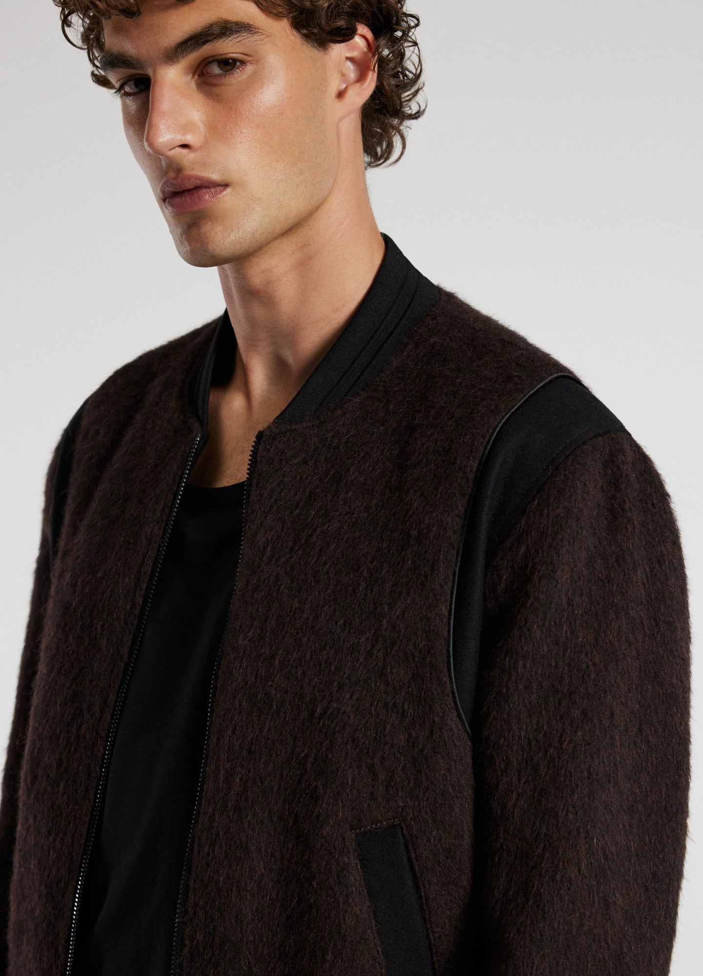 Brushed Varsity Bomber Mahogany