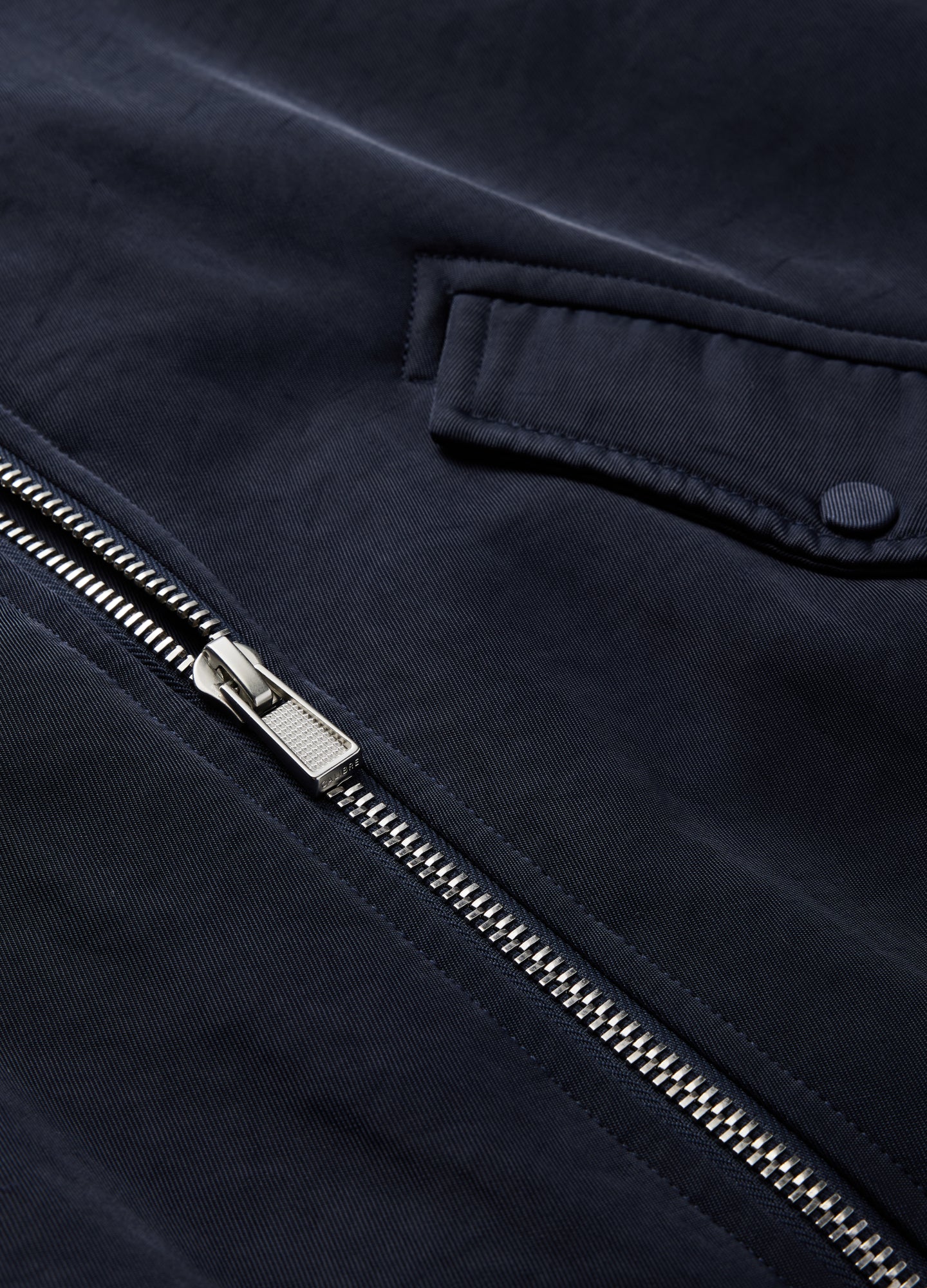 Padded Nylon Bomber Jacket Navy