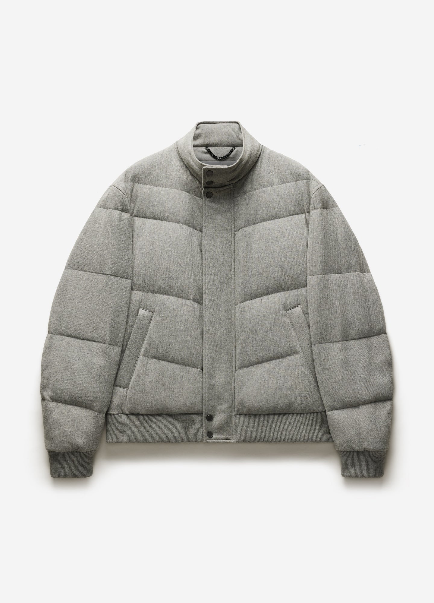 Melton Puffer Down Jacket Grey Marle