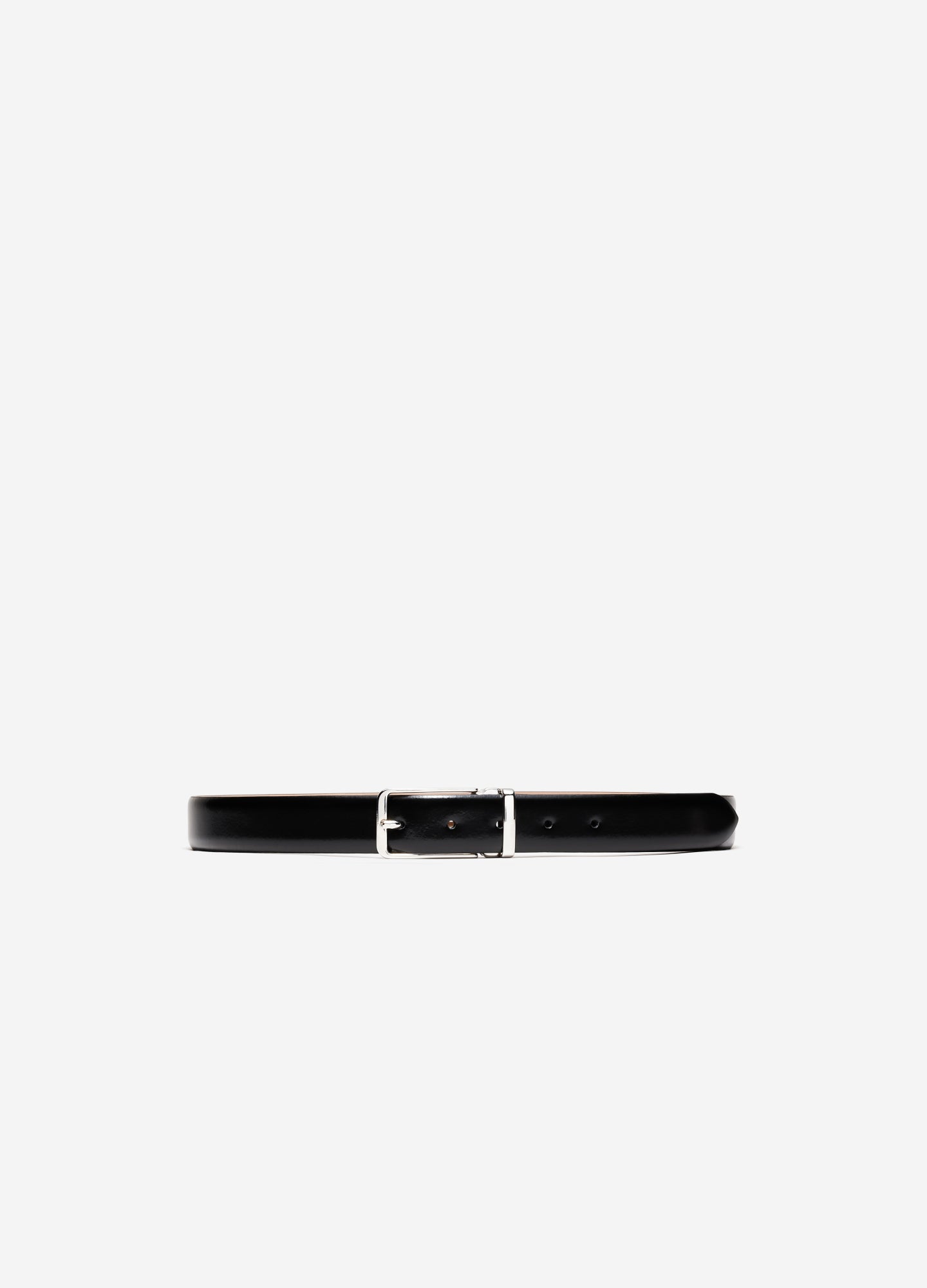 Polished Leather Belt Black
