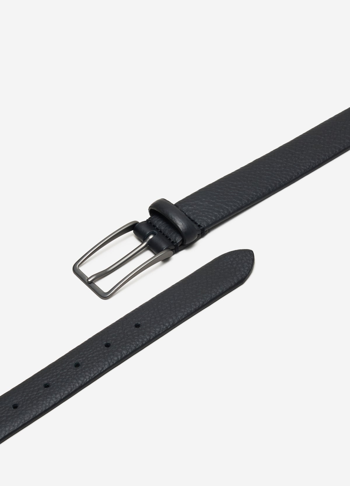 Soft Grain Leather Belt Black
