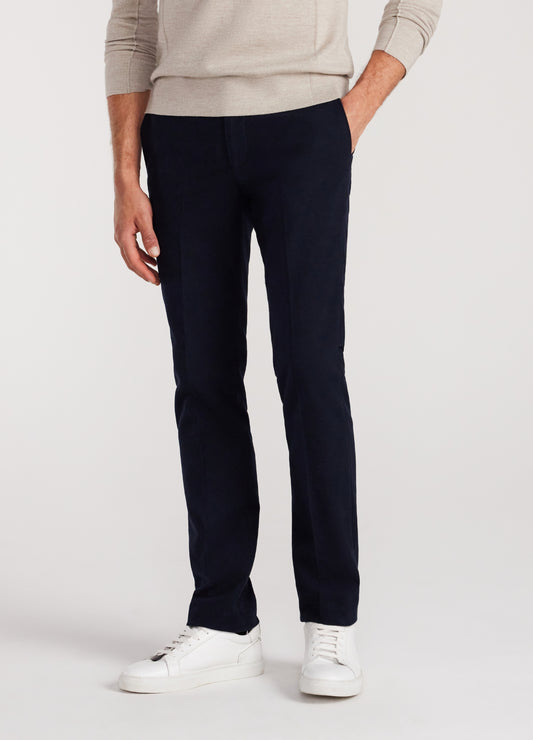 Stretch Cotton Moleskin Pants Navy