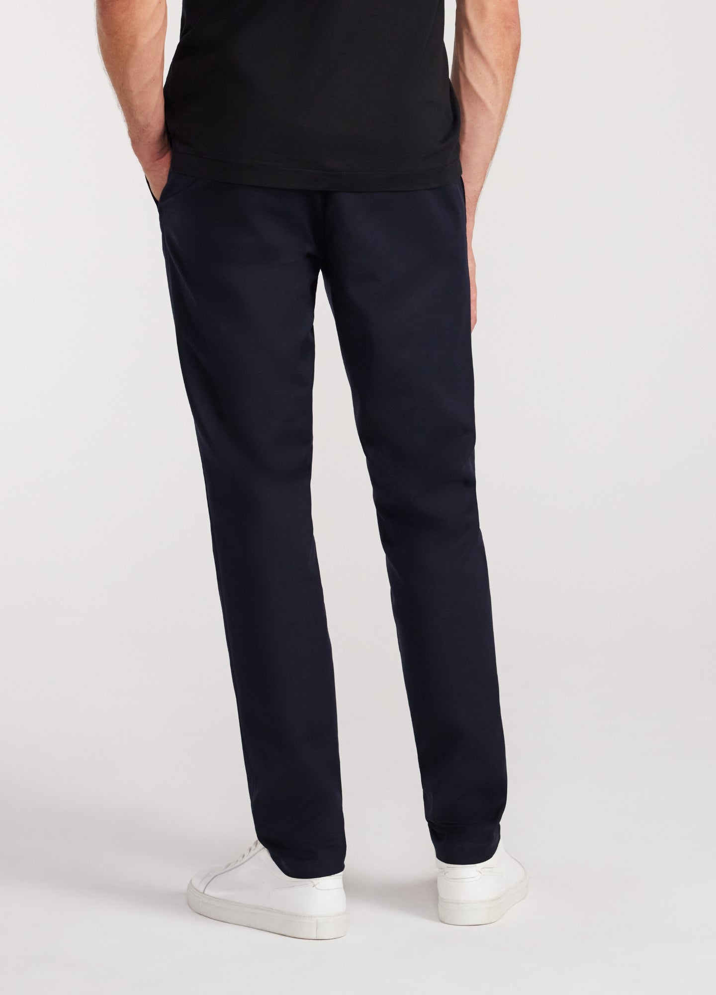 Tech Cotton Drawstring Pants Navy