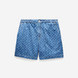 Monogram Denim Shorts Blue