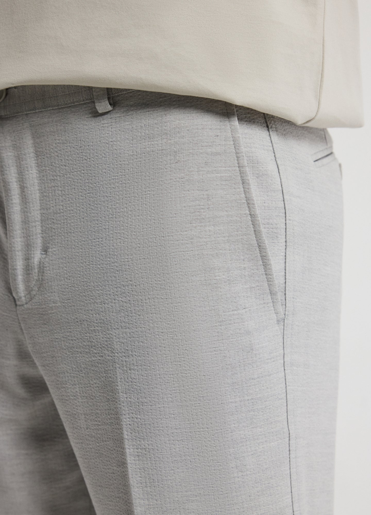 Tech Seersucker Pants Silver
