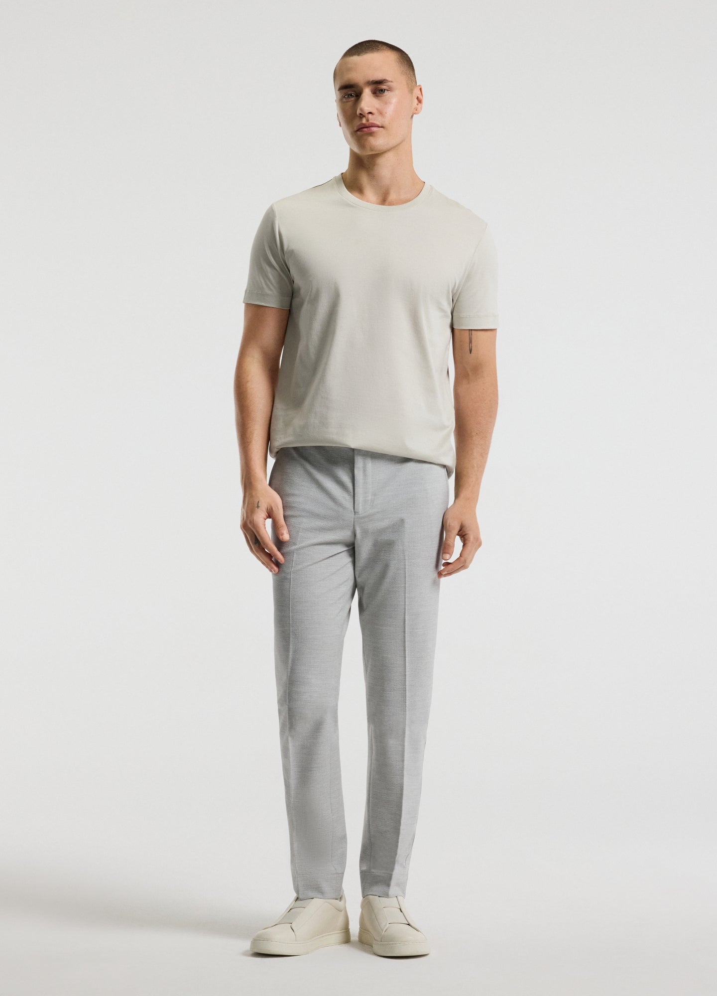 Tech Seersucker Pants Silver