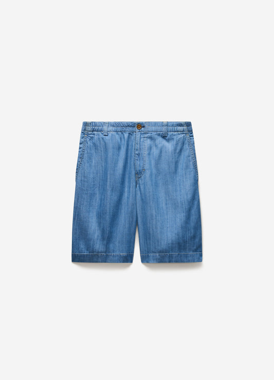 Fluid Denim Shorts Blue