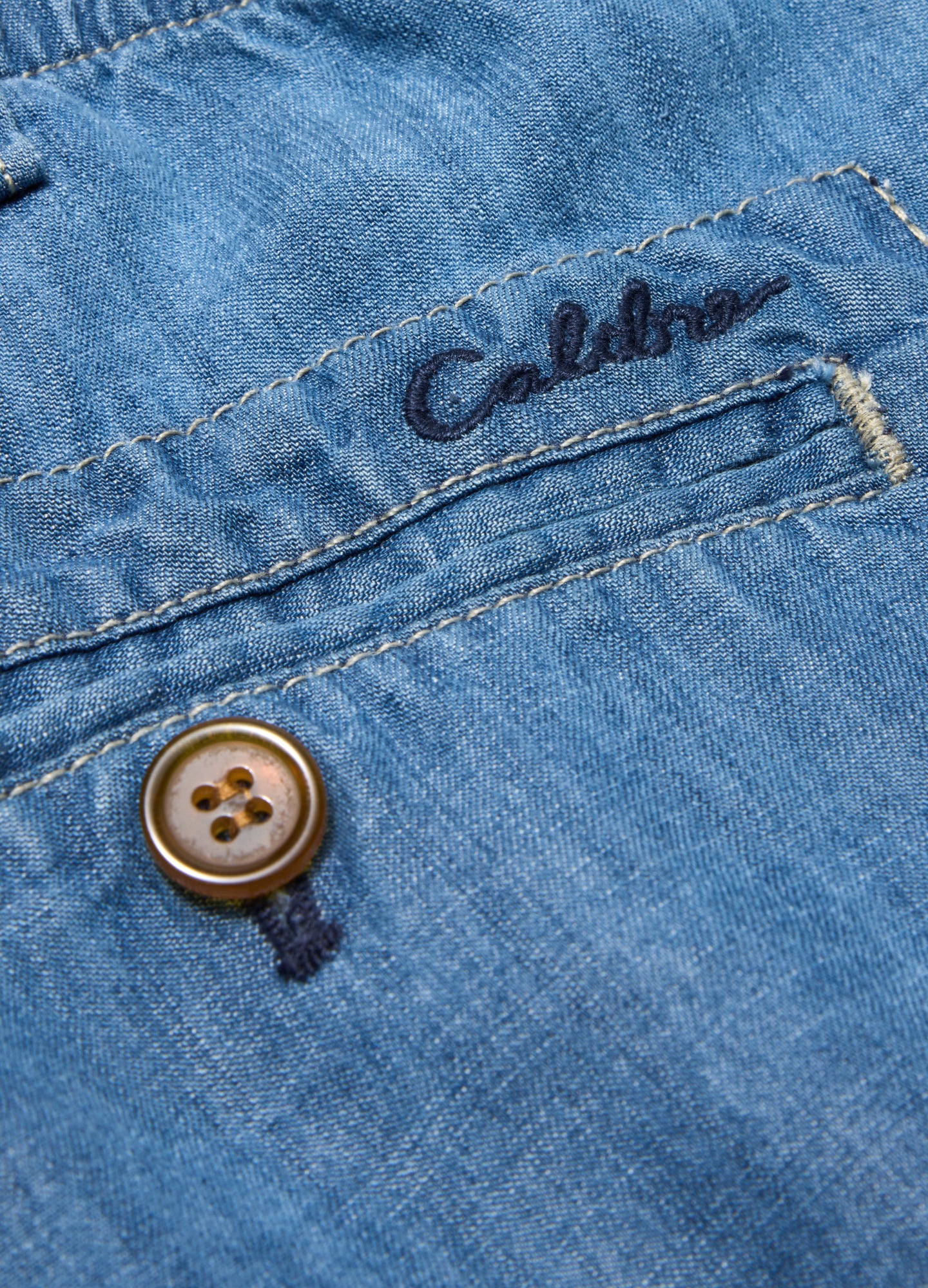 Fluid Denim Shorts Blue