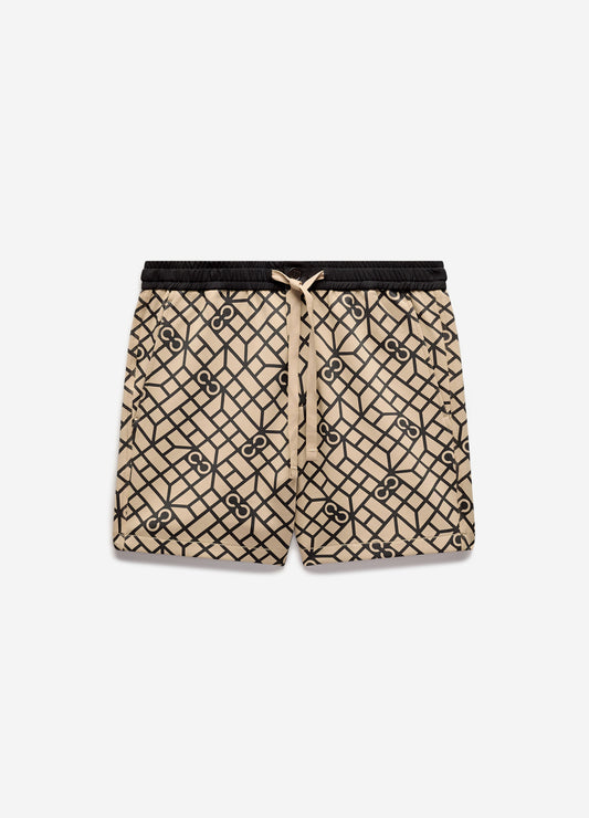 Monogram Print Sweatshorts Dune