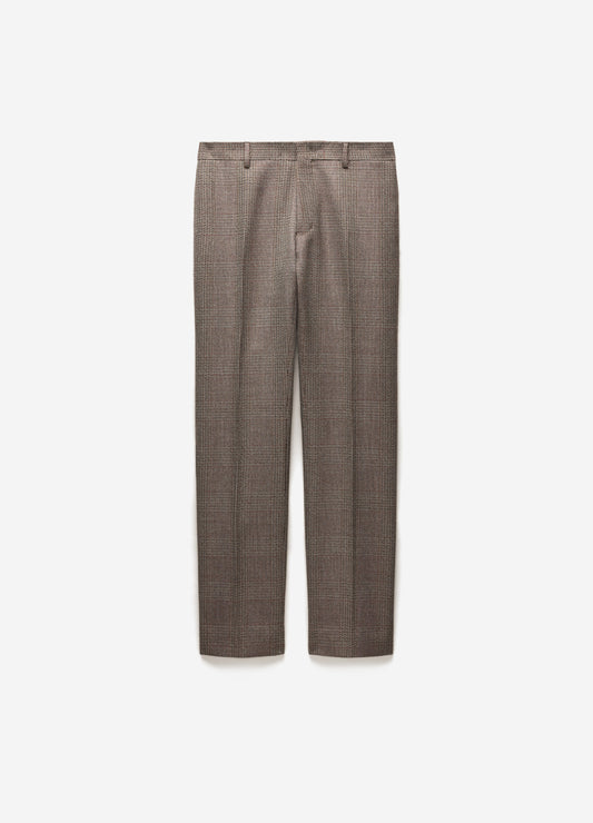 Glen Check Bootcut Evening Pants Mahogany