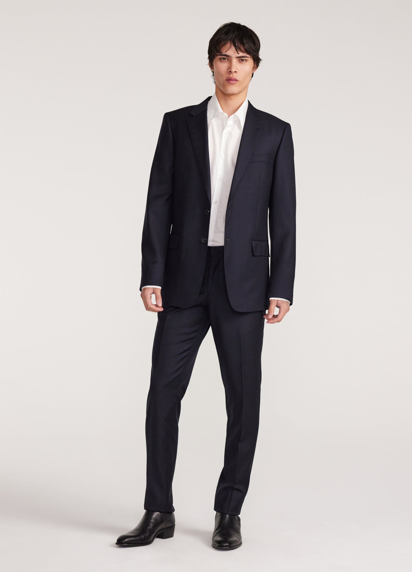 Wool Twill Suit Jacket Navy Dark
