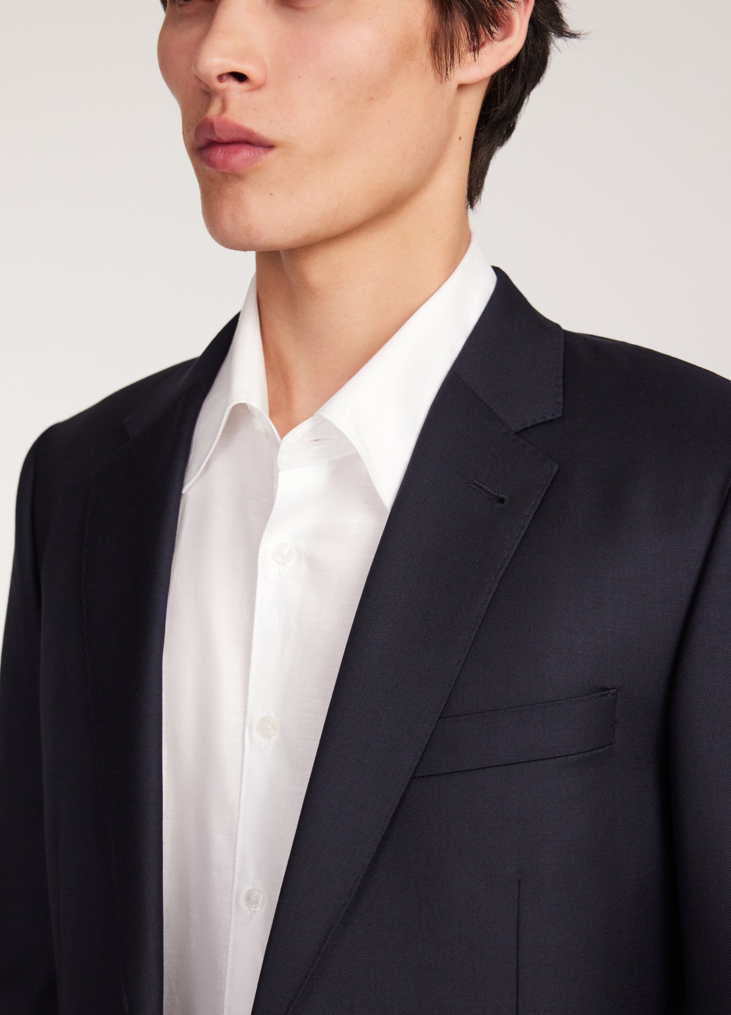 Wool Twill Suit Jacket Navy Dark