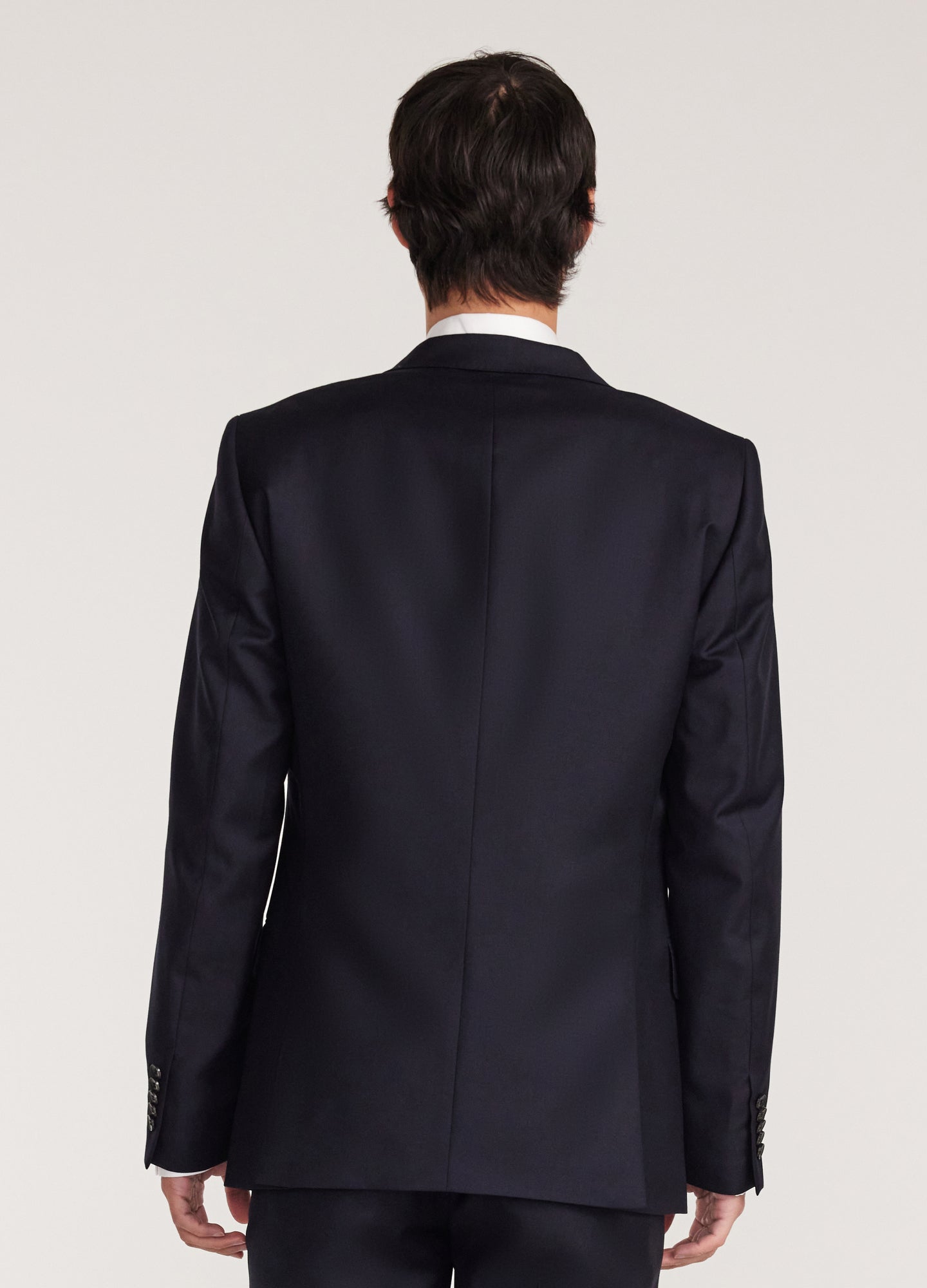 Wool Twill Suit Jacket Navy Dark