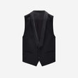 Satin Lapel Waistcoat Black
