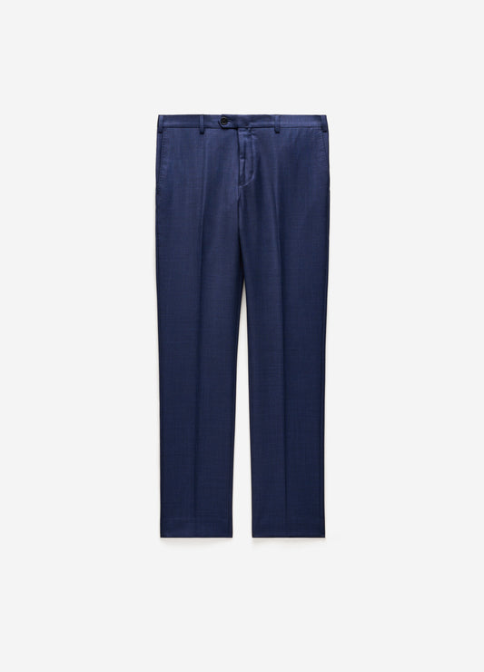 Micro Check Wool Suit Pants Royal Blue