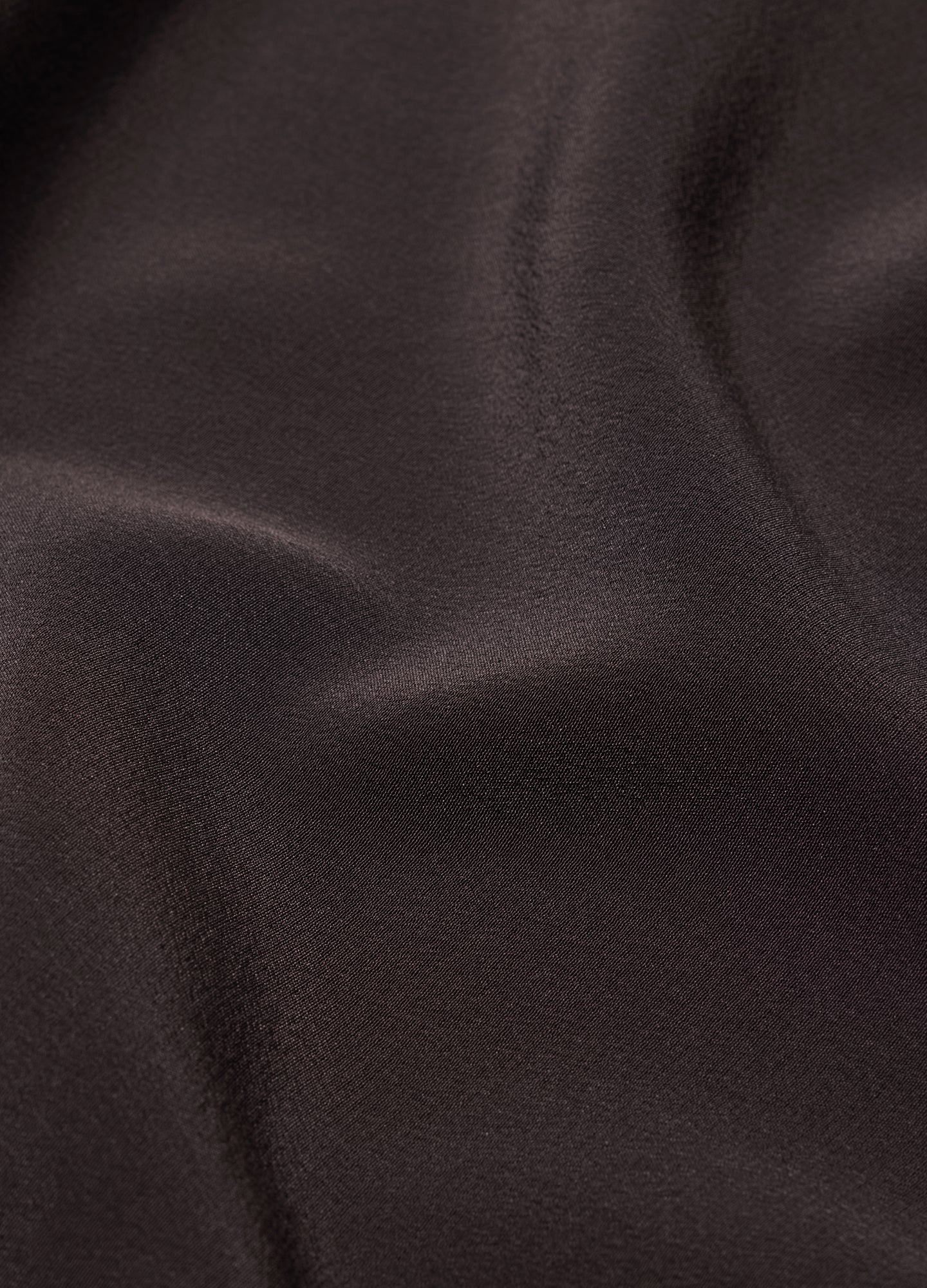 Camp Collar Silk Shirt Espresso