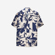 Duo Tone Printed Shirt Navy