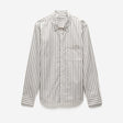Relaxed Cotton Striped Shirt Black Stripe