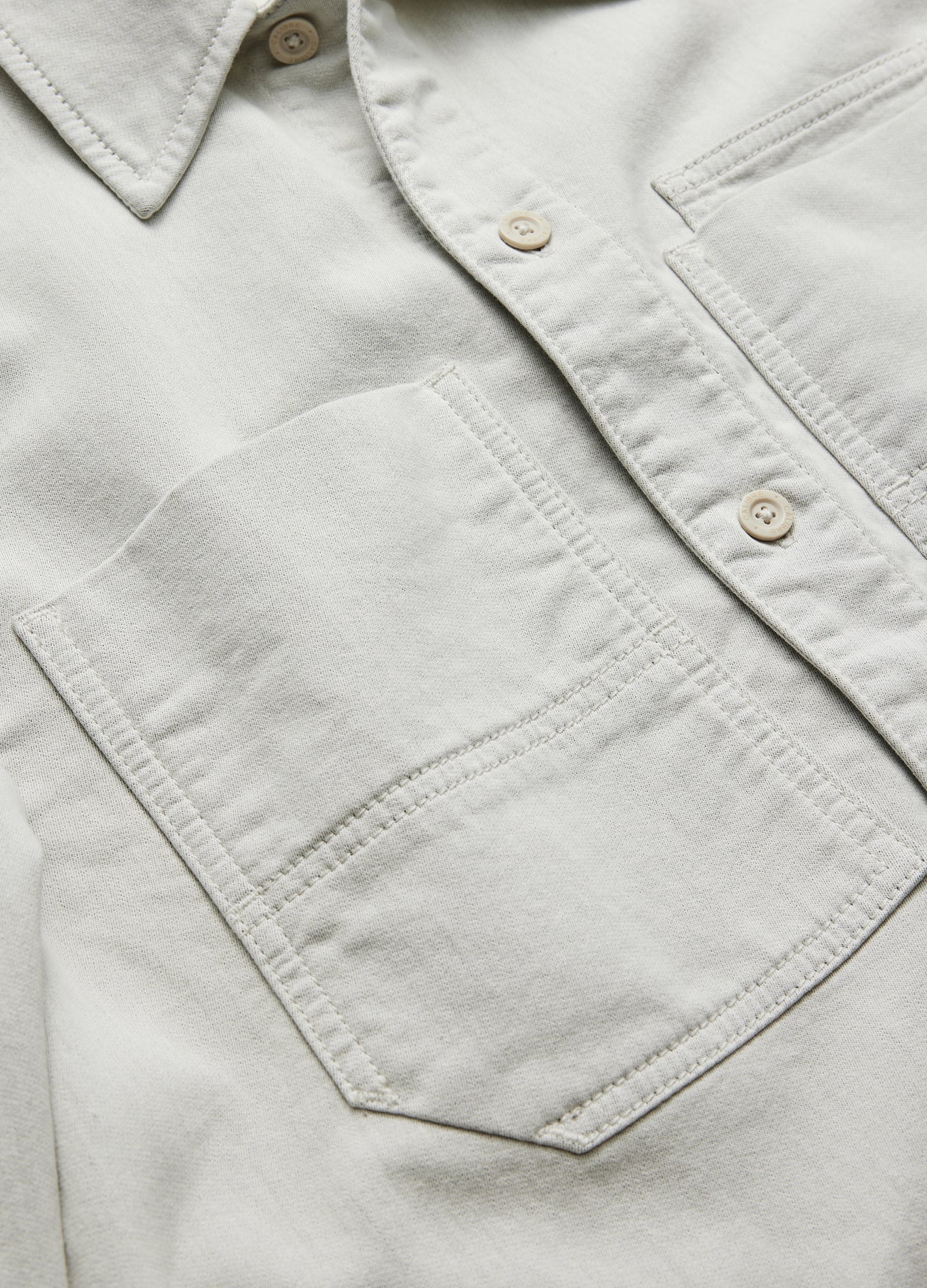 Dobby Denim Overshirt Almond