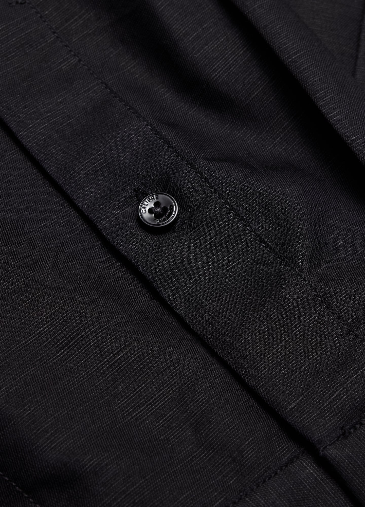 Tailored Cotton Linen Shirt Black