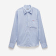 Seersucker Striped Shirt Pale Blue