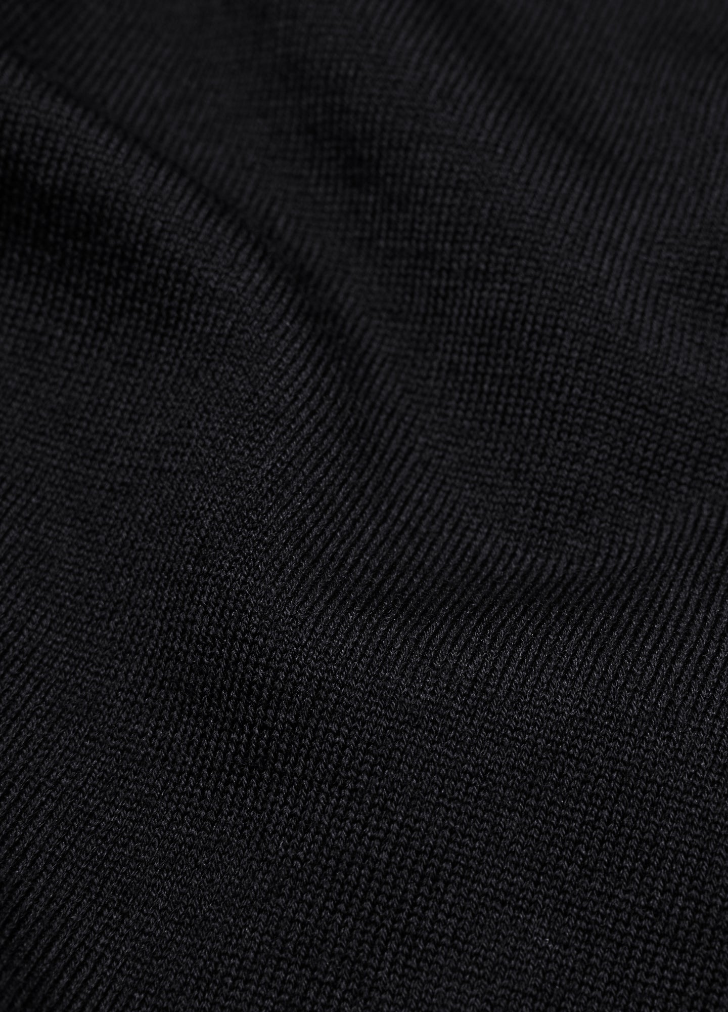 Merino Wool Polo Black