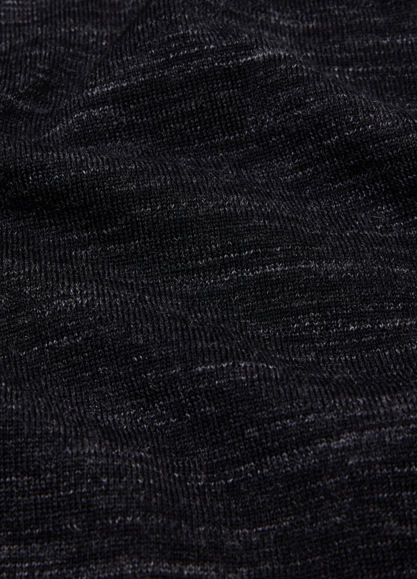 Mock Neck Merino Wool Sweater Charcoal