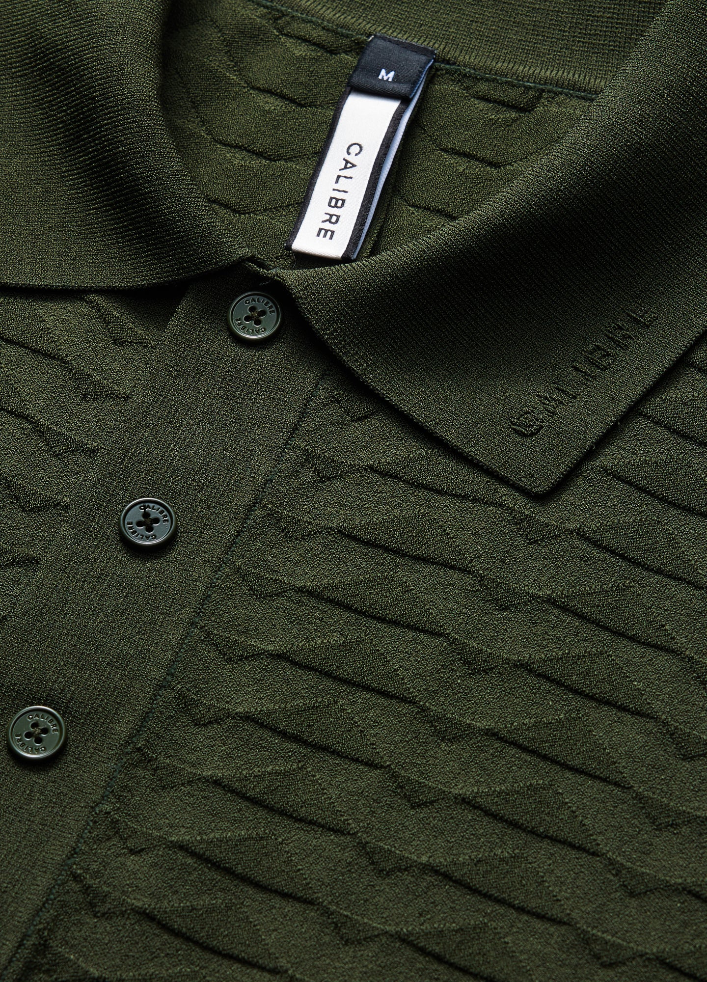 Triangle Knit Polo Pine Green