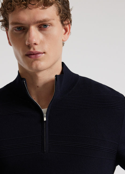 Quarter Zip Sweater Navy