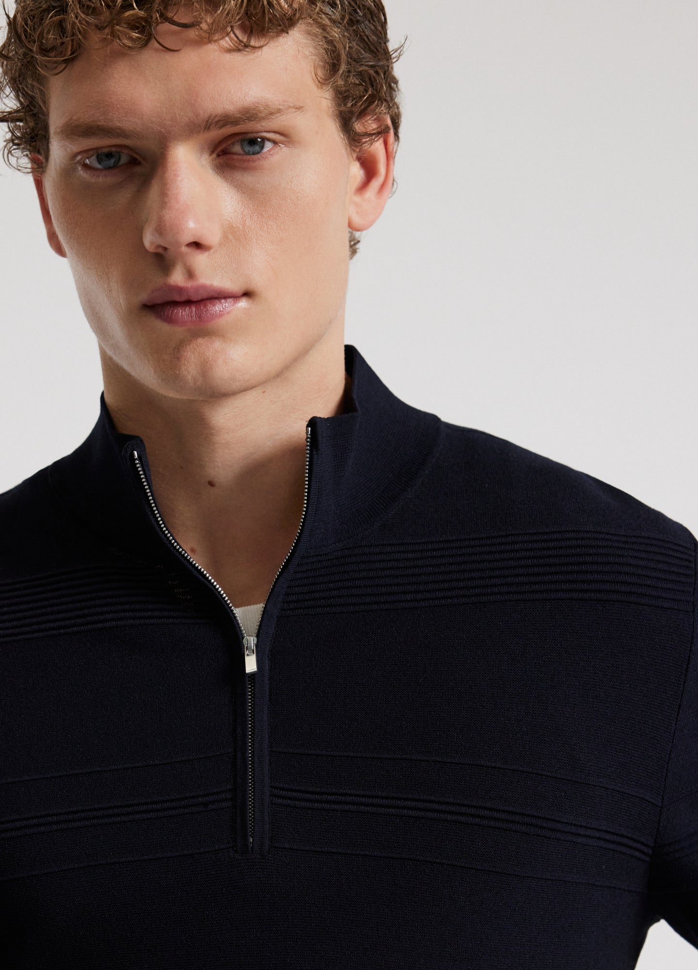 Quarter Zip Sweater Navy
