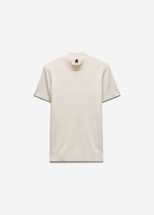 Slim Tech Knit T-shirt Parchment
