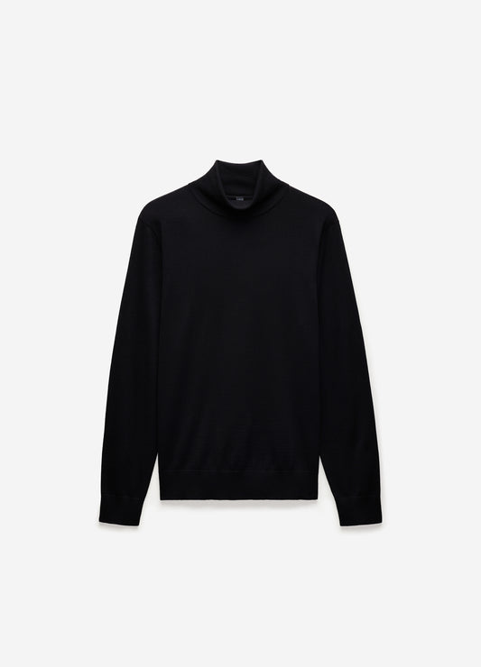 Roll Neck Merino Sweater Black