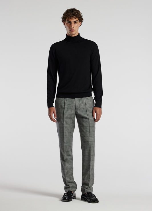 Roll Neck Merino Sweater Black