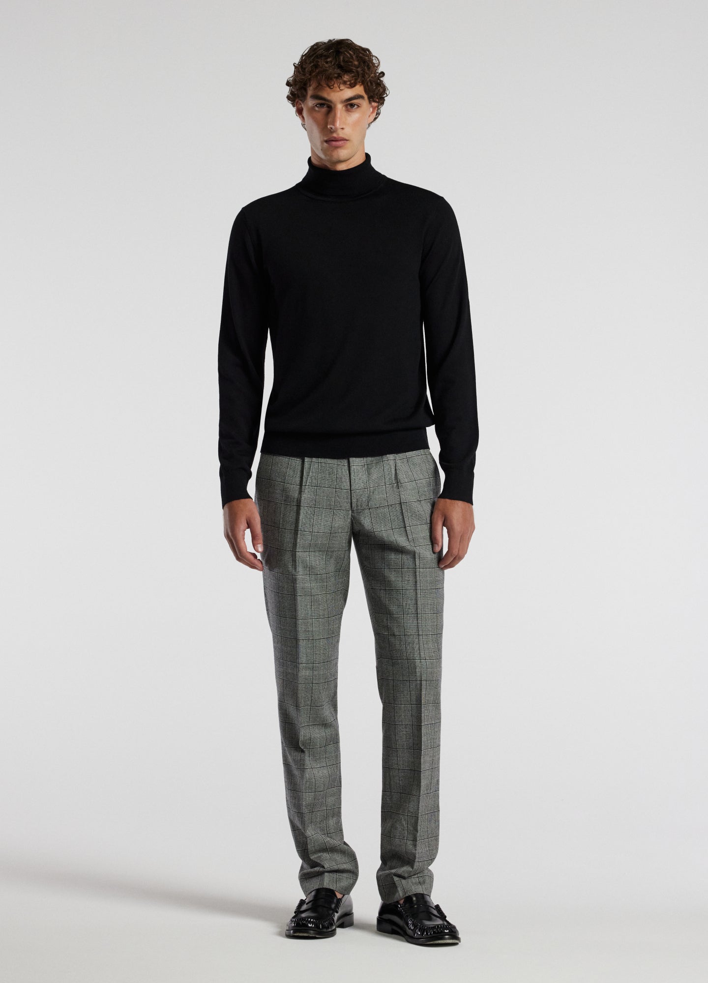 Roll Neck Merino Sweater Black