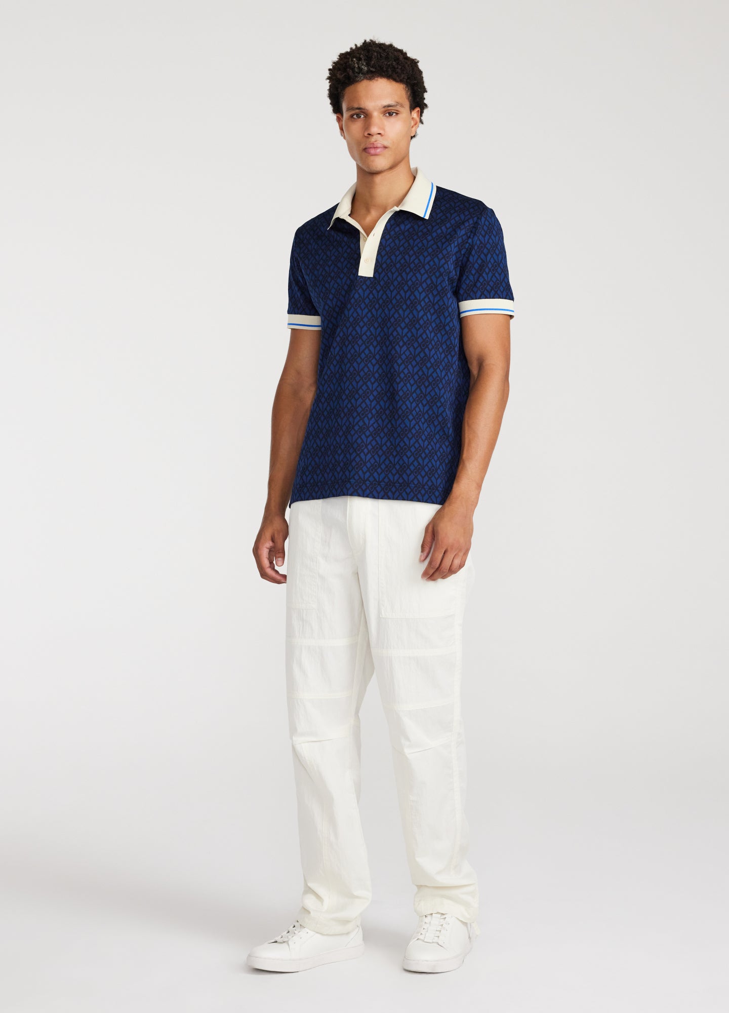 Monogram Jacquard Polo Blue