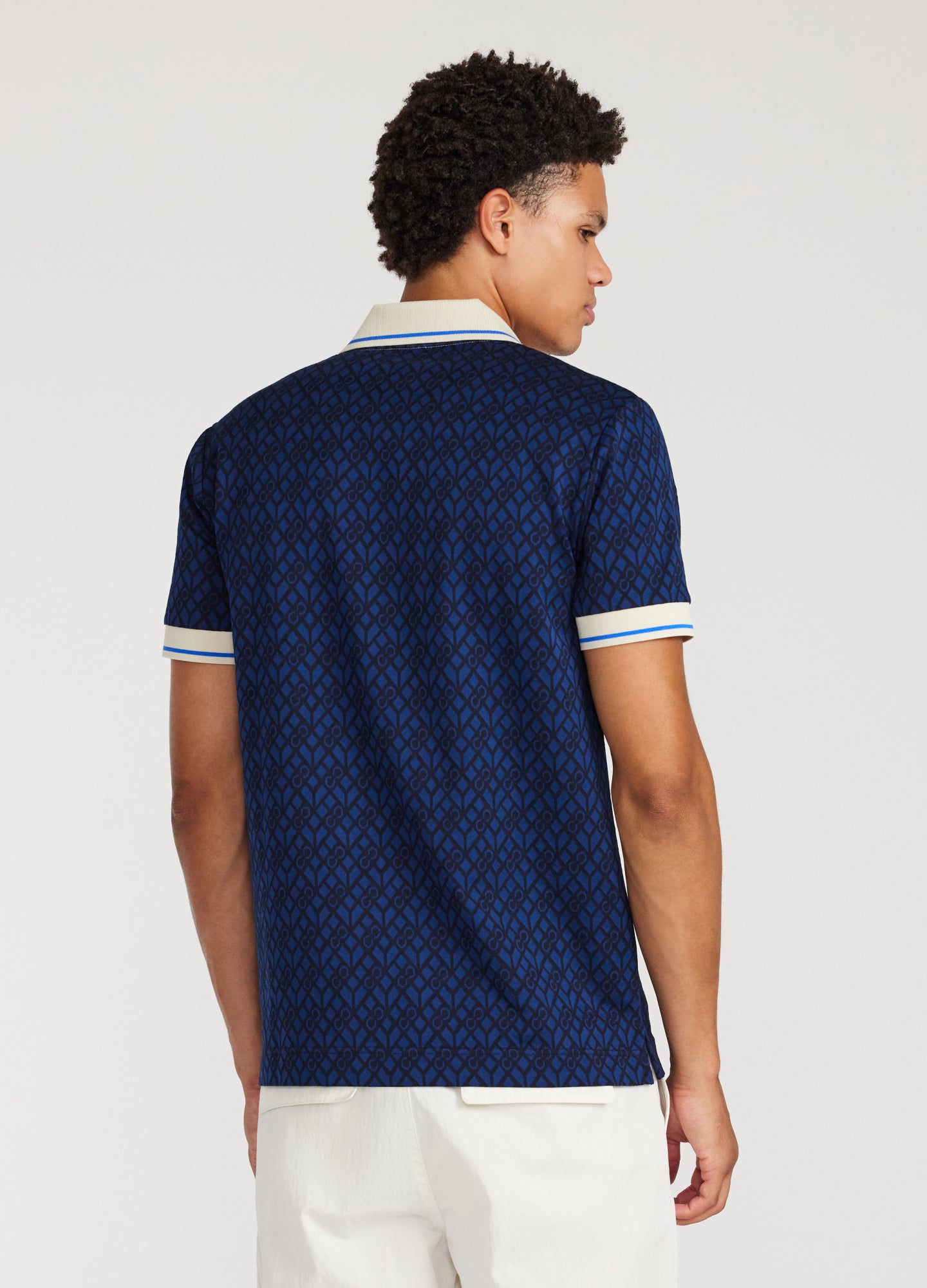 Monogram Jacquard Polo Blue