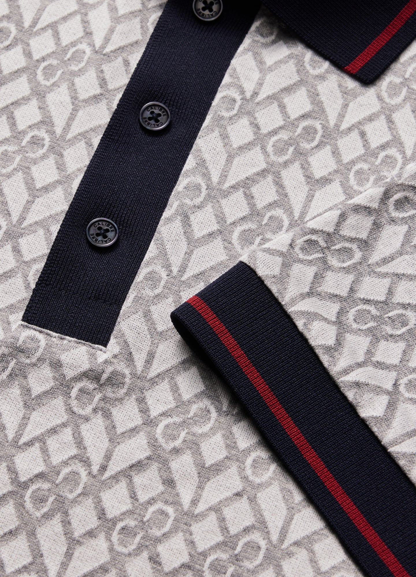 Monogram Jacquard Polo Silver