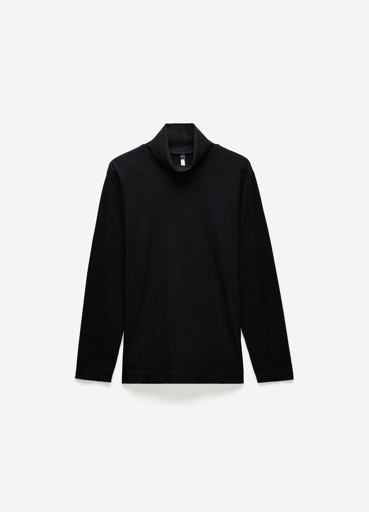 Ribbed Roll Neck Top Black