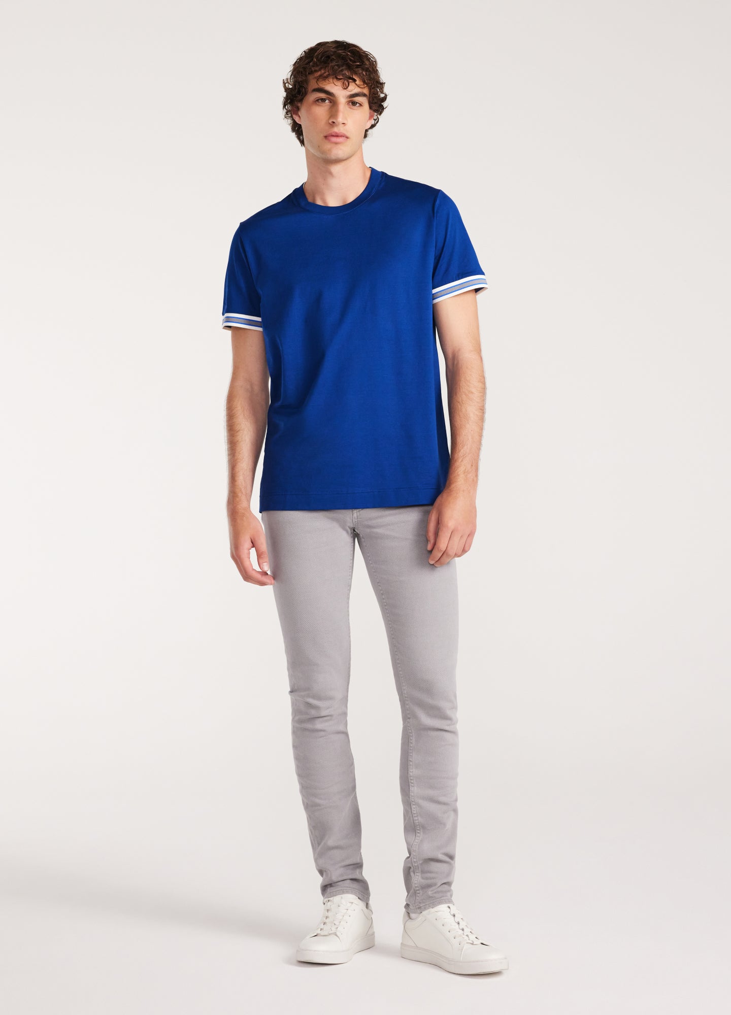Concealed Trim T-Shirt Cerulean Blue