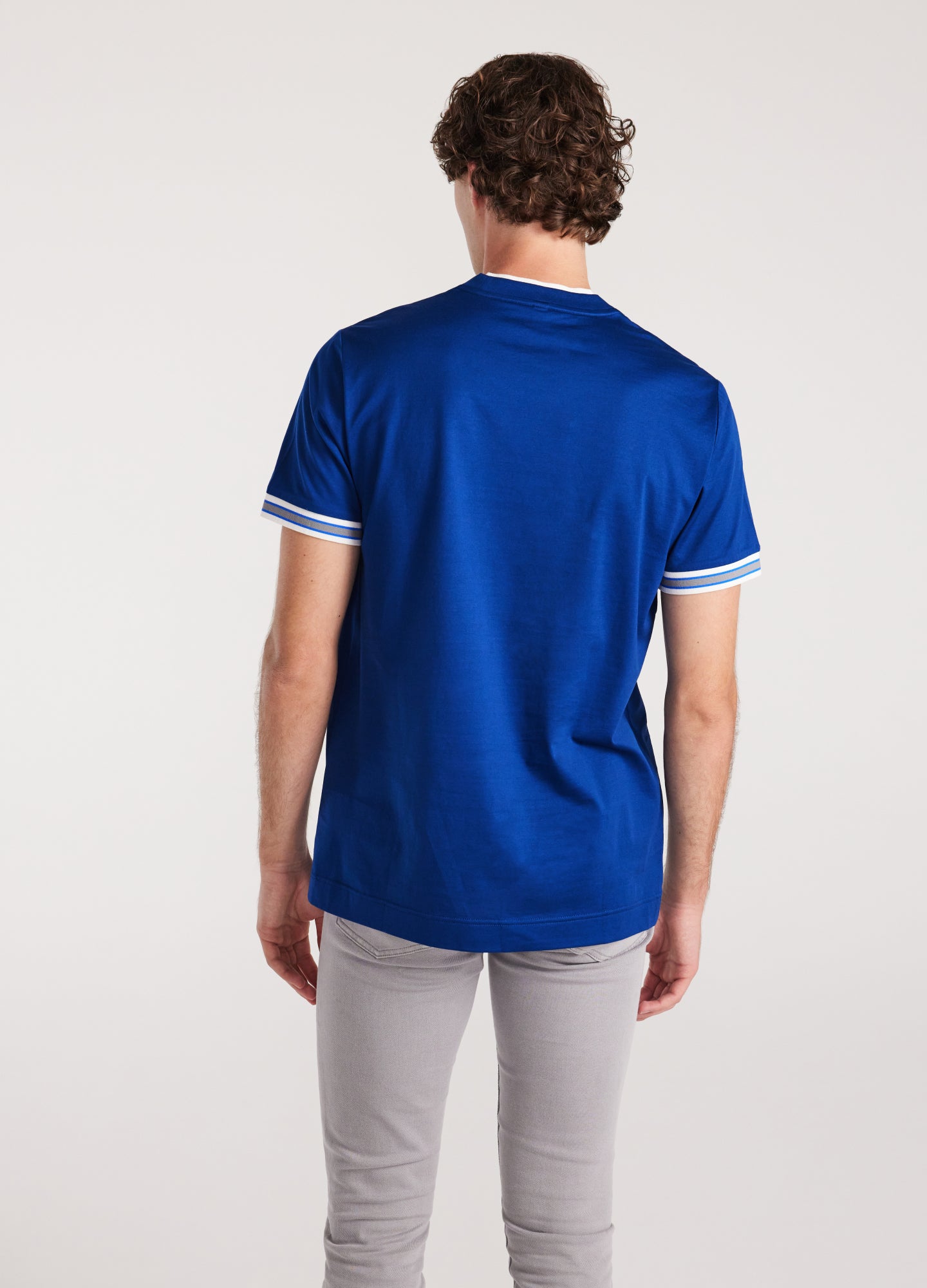 Concealed Trim T-Shirt Cerulean Blue
