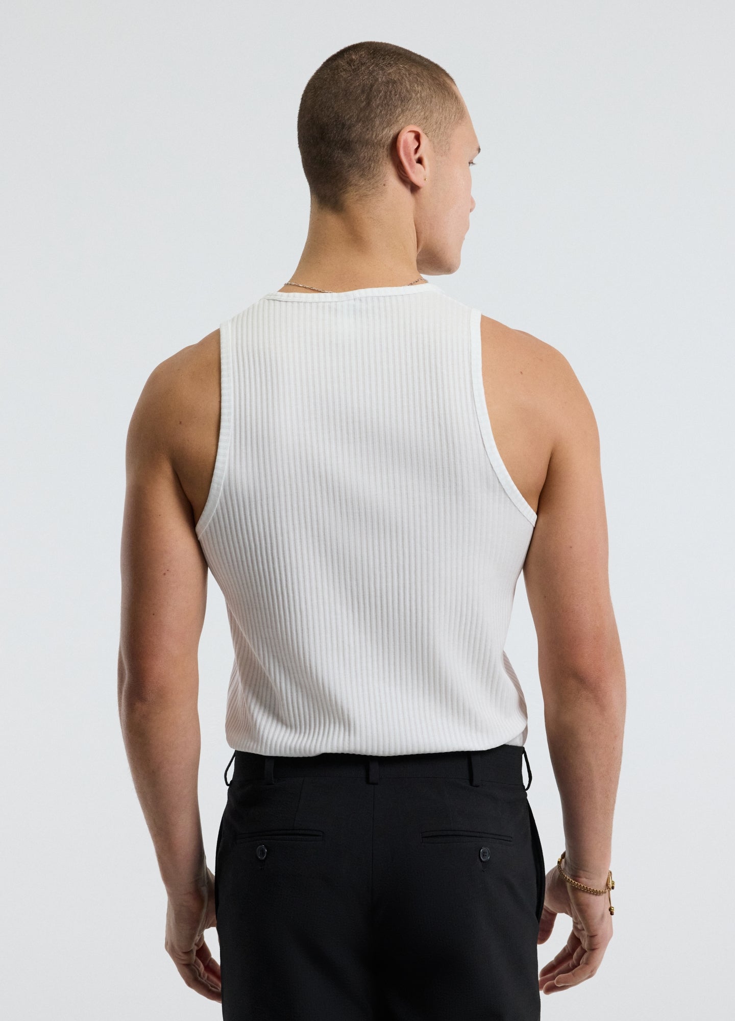 Ribbed Tank White