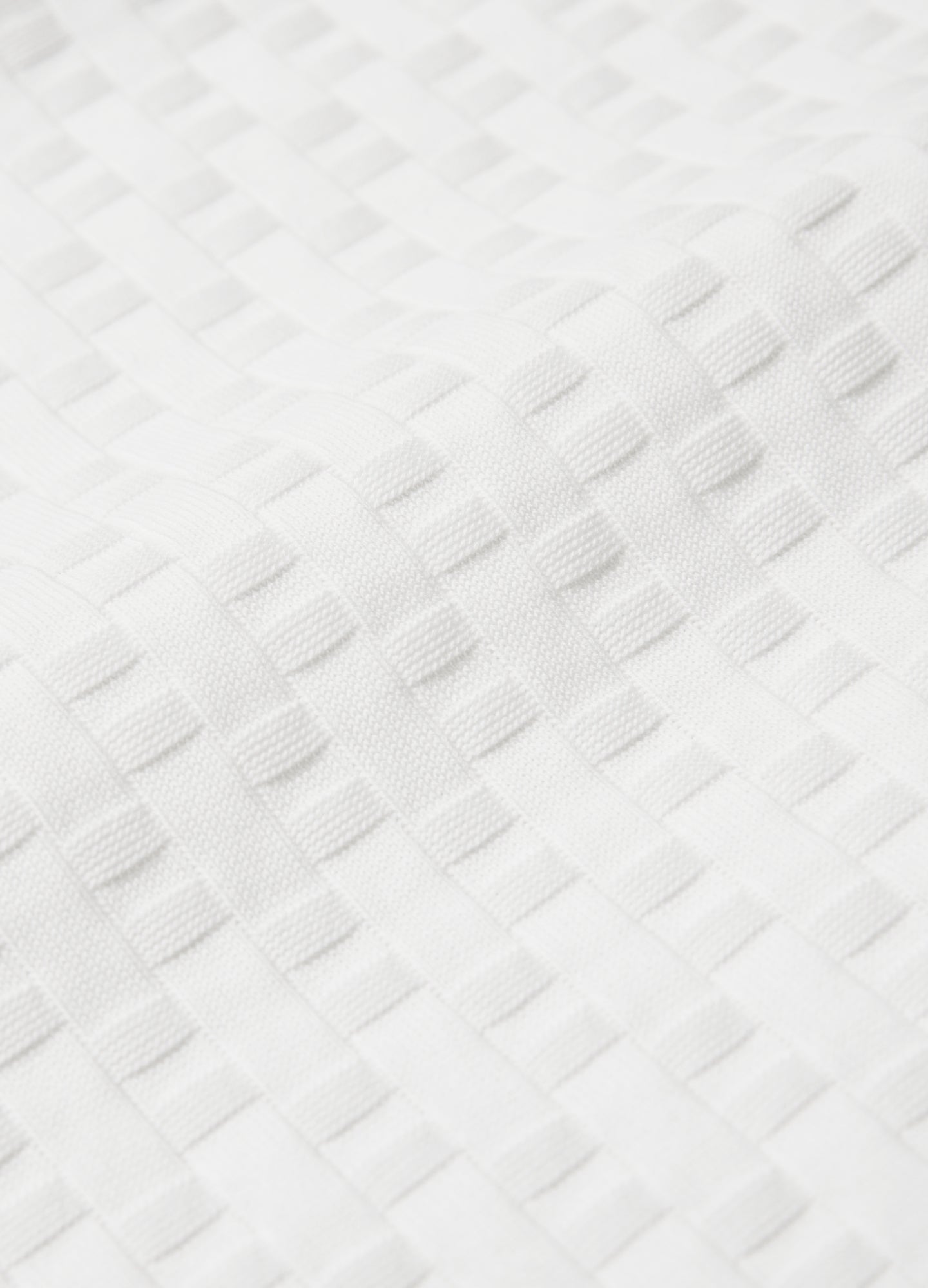 Textured Open Neck Polo Ivory