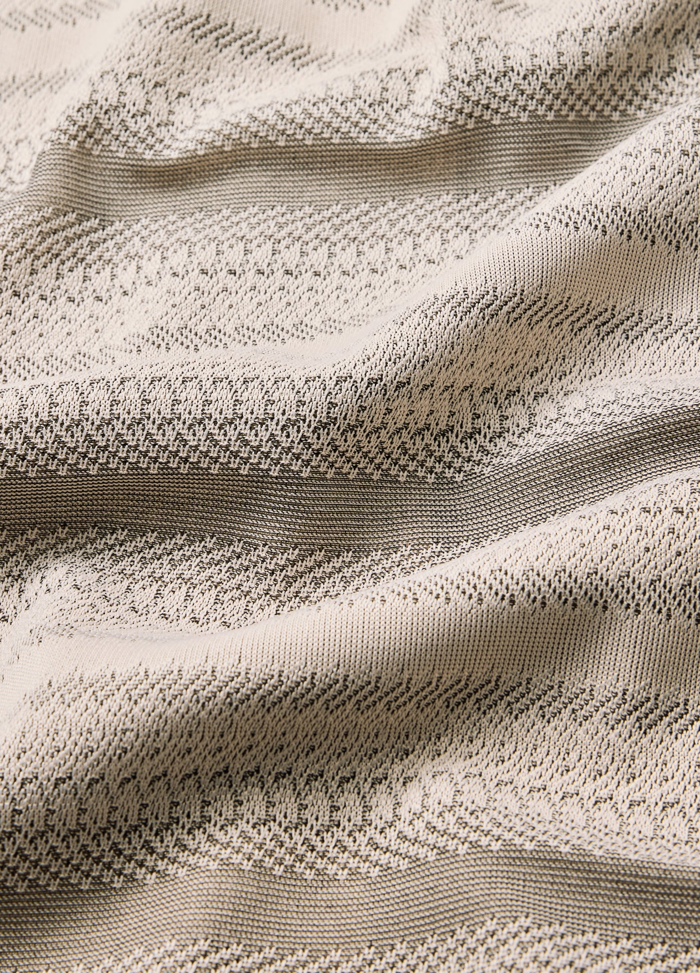 Textured Stripe Cuban Collar Shirt Neutral