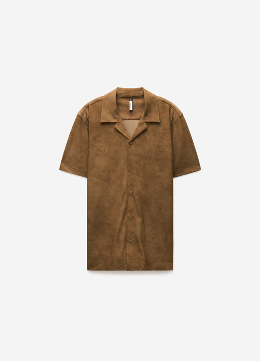 Performance Cuban Collar Shirt Tan