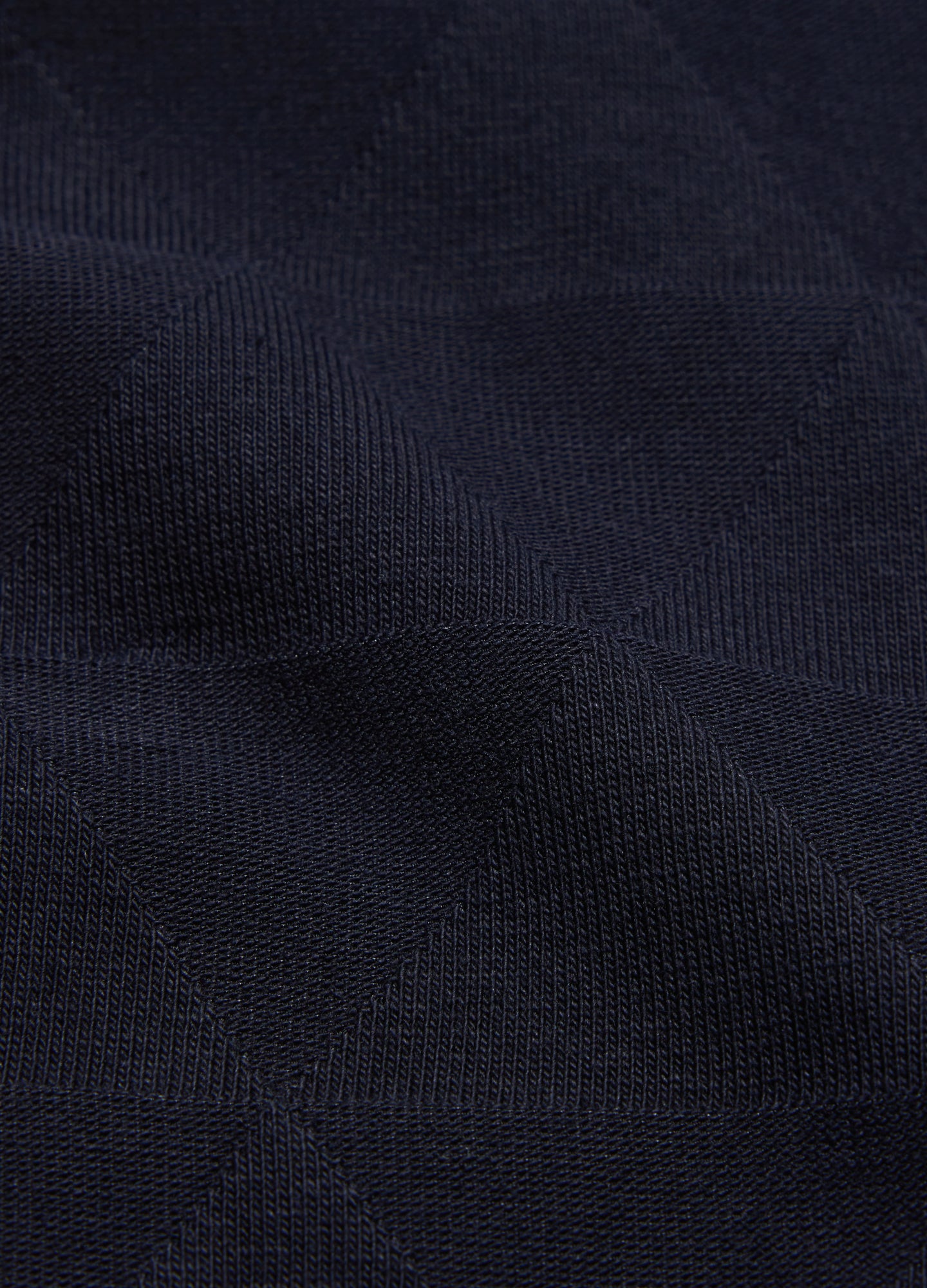Geometric Jacquard T-shirt Navy