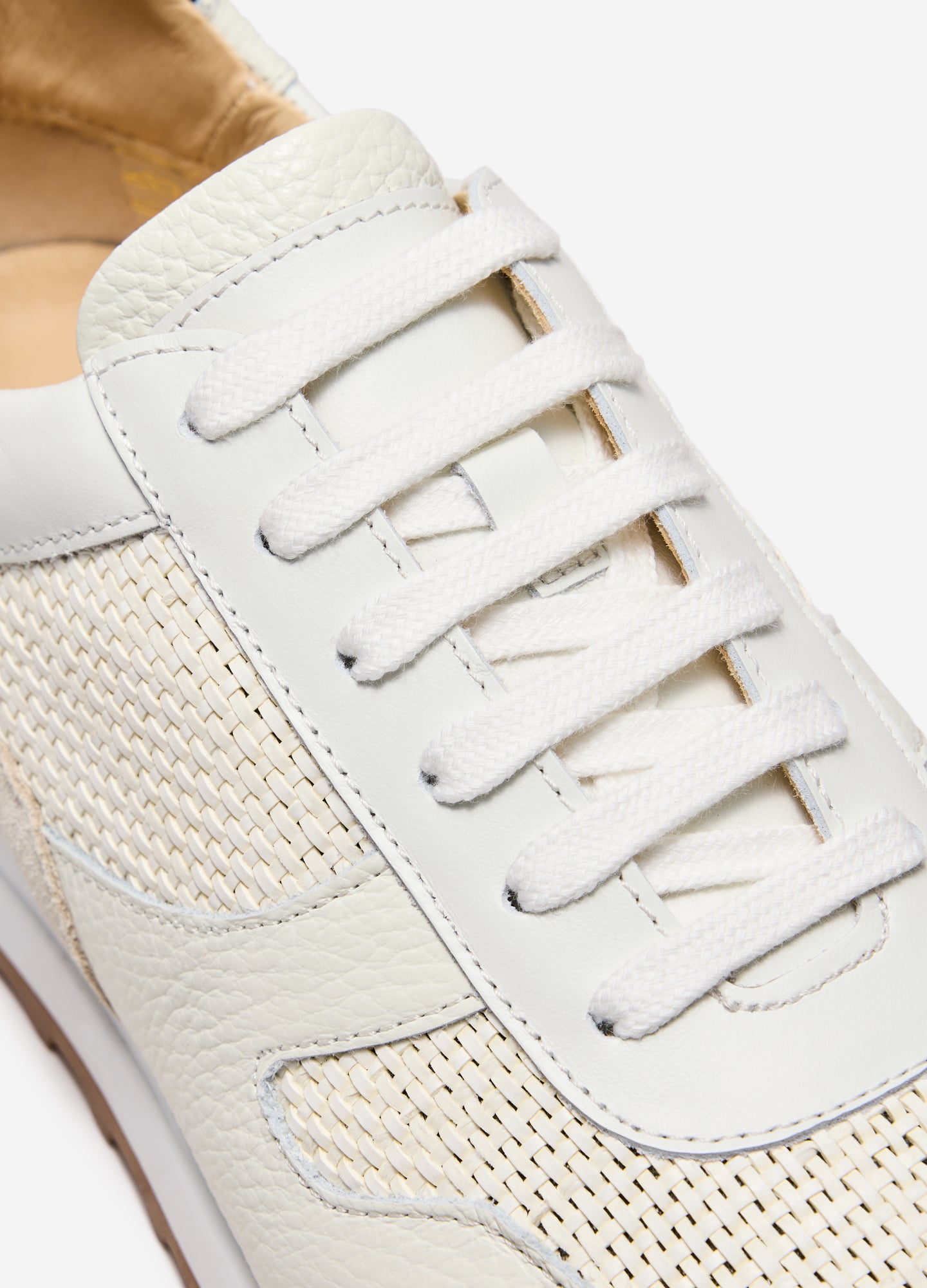 Woven Mix Sport Sneaker Cream Combo