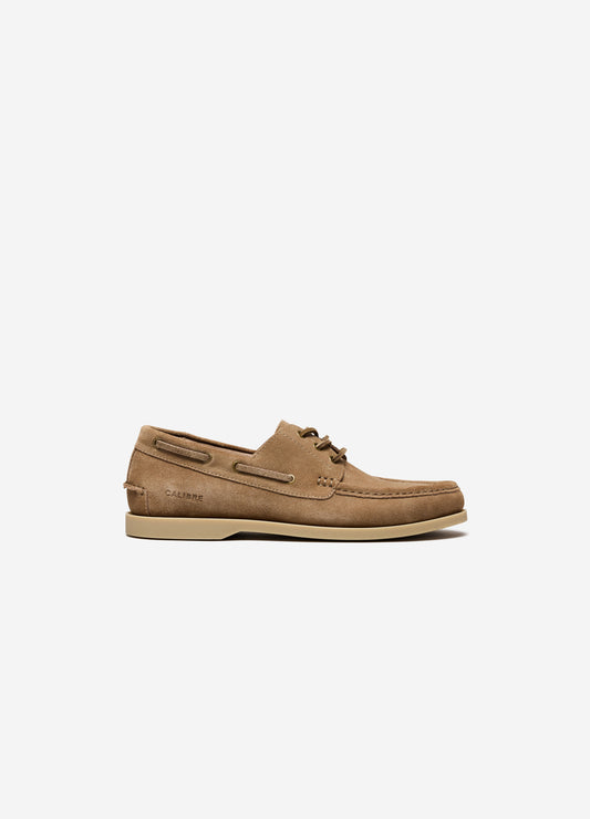 Suede Boat Shoe Stone